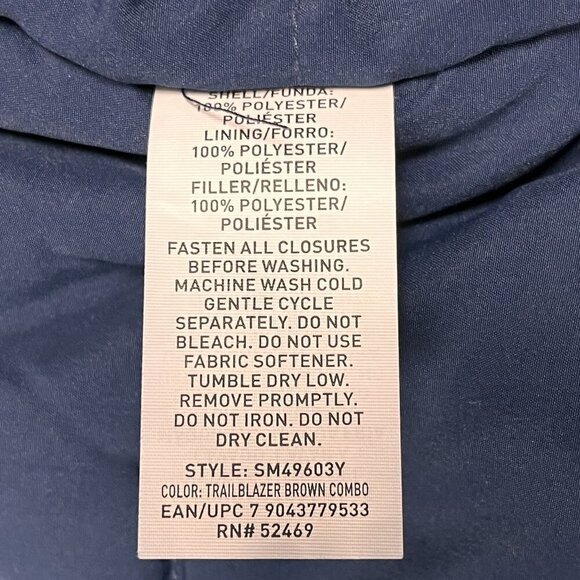 Swiss Tech Trailblazer Brown & Blue Hooded Winter Jacket Size Medium - Picture 5 of 6